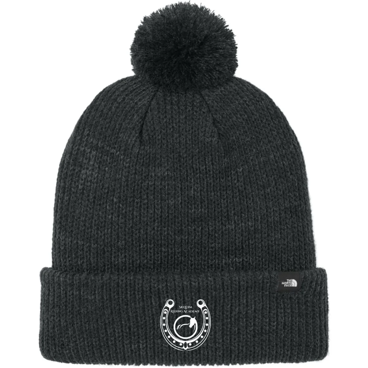 Complete with a pom, this comfortable beanie has a deep, roomier fit. 100% acrylic Thick top pom Woven The North Face fold over label at cuff 