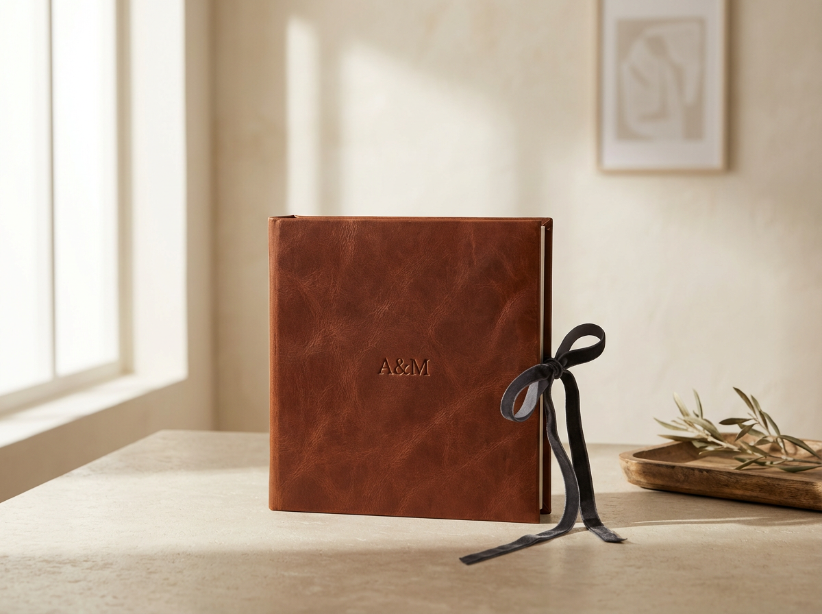 Leather Wedding Album