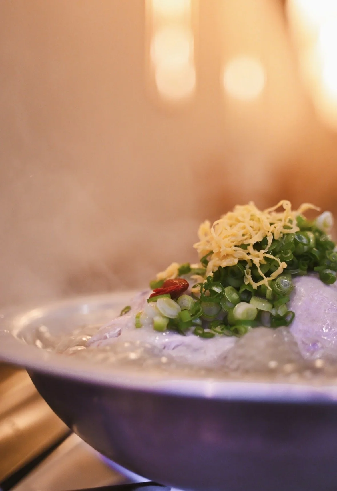 Samgyetang, traditional Korean ginseng chicken soup at IRU in Brookline, Massachusetts