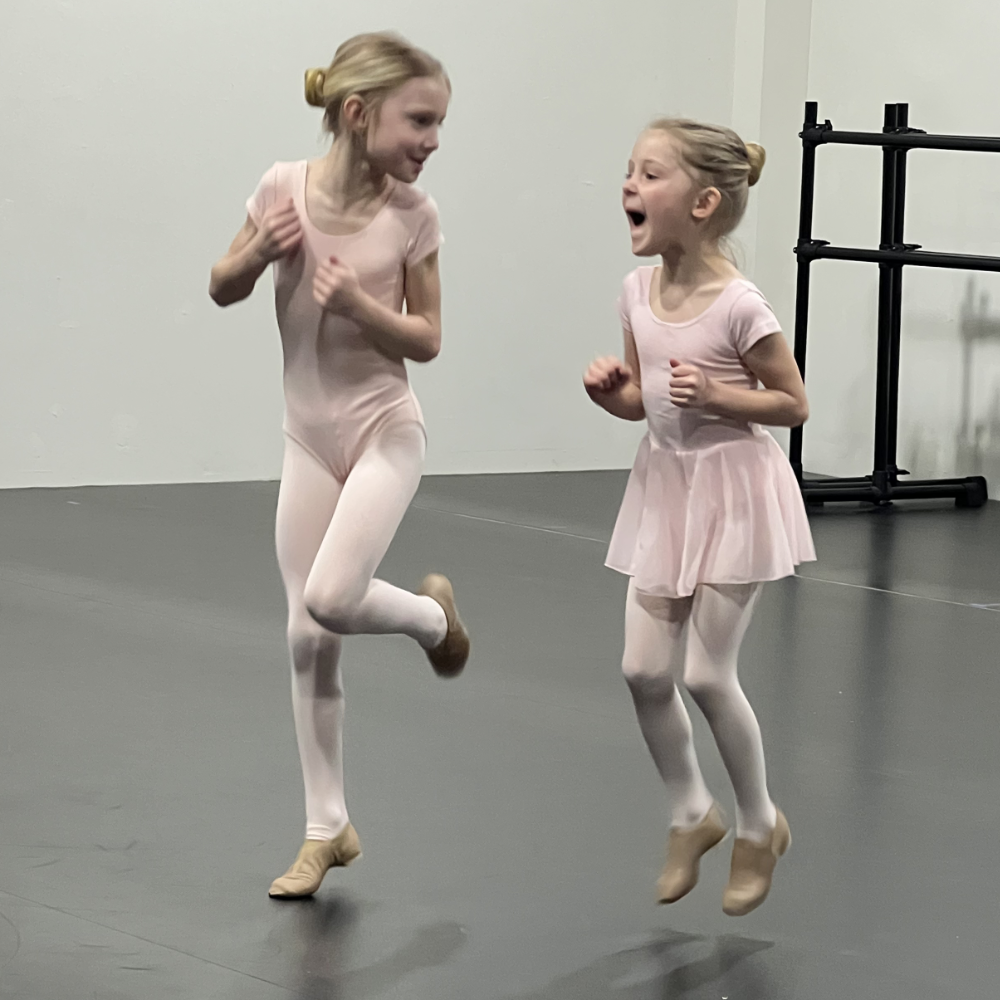 Happy kids dancing
