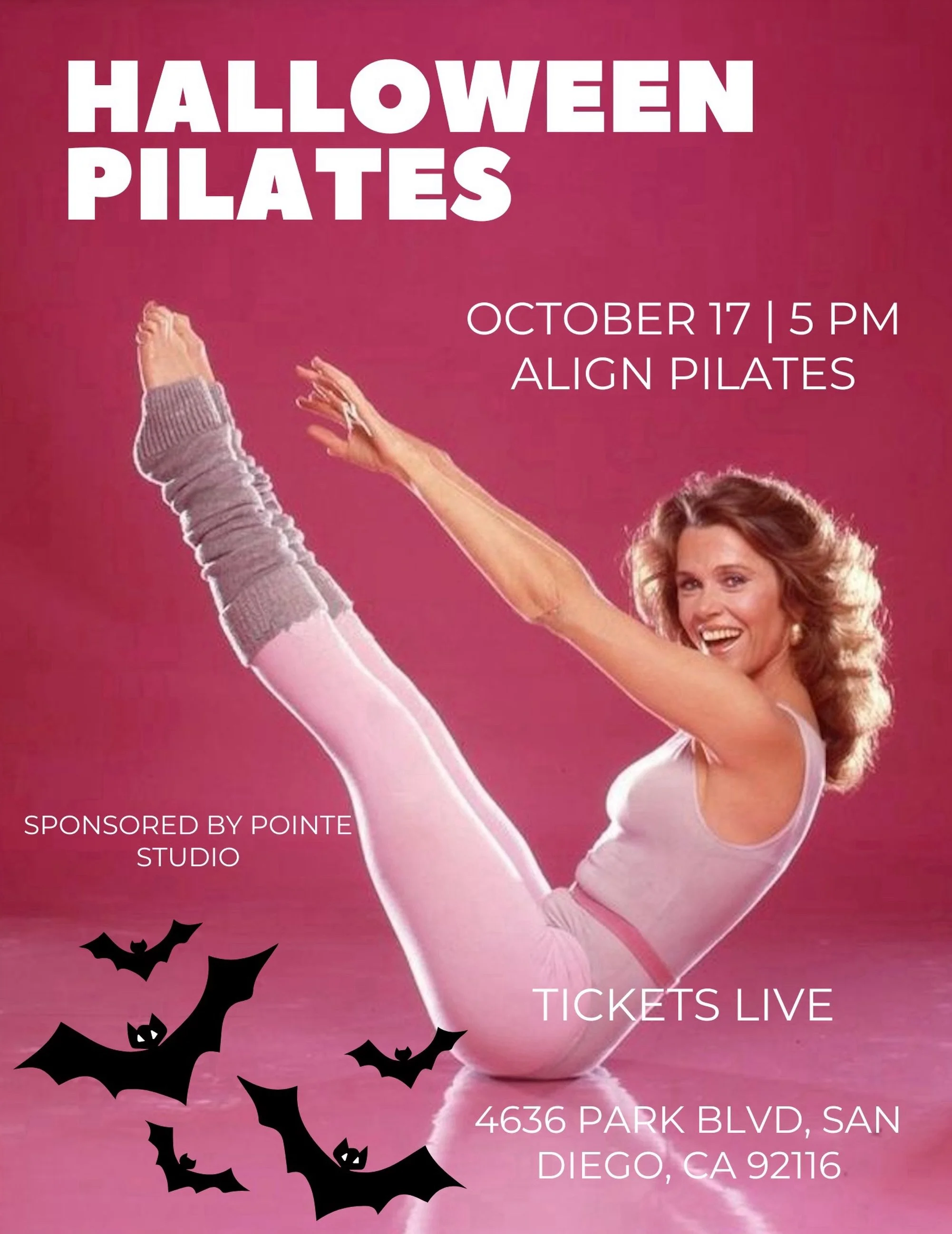 Halloween Pilates is here! 🎃👻 2nd annual PFB Halloween Event! Sponsored by Pointe studio everyone will be getting a pair of grip socks! Please come in costume and ready to have some fun! Link in bio, grab your tickets spots are limited! *Click link