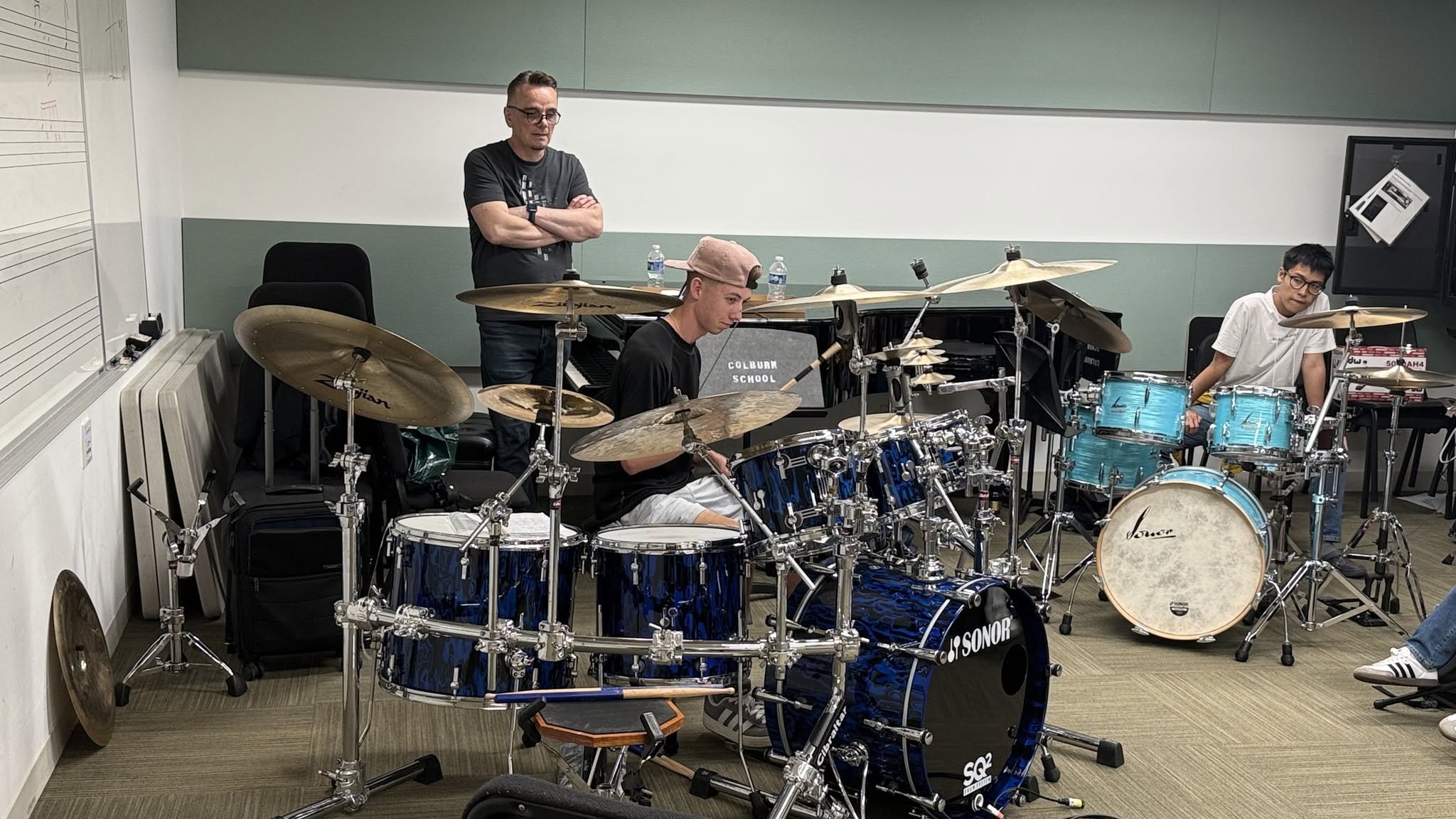Gavin Harrison of Porcupine Tree and King Crimson teaching at Drum Fantasy Camp.