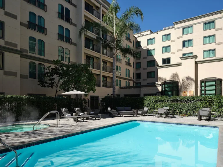 Courtyard hotel Pasadena during Drum Fantasy Camp.