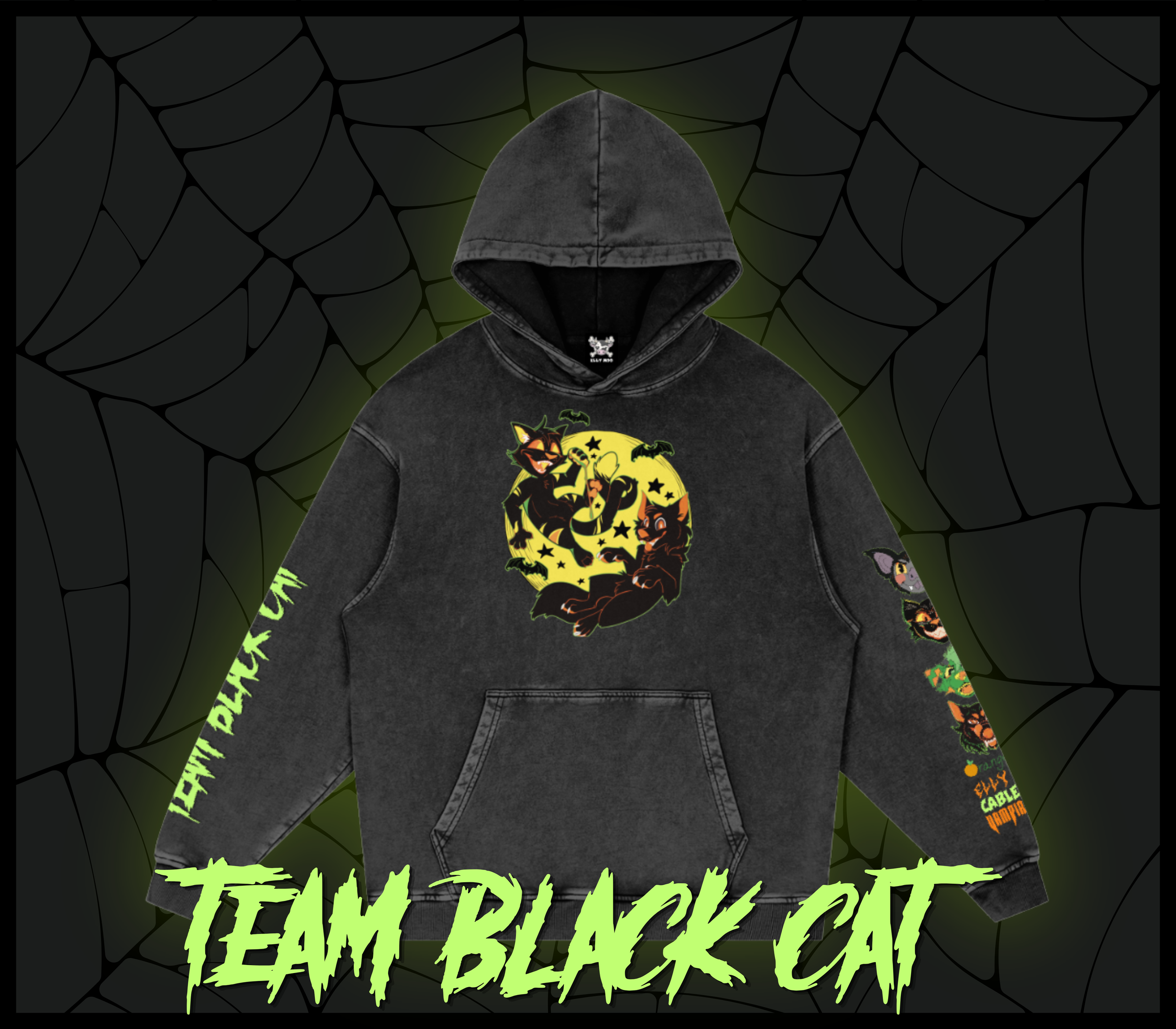 HALLOWEEN COLLAB SWEAT SHIRT | Team Black Cat
