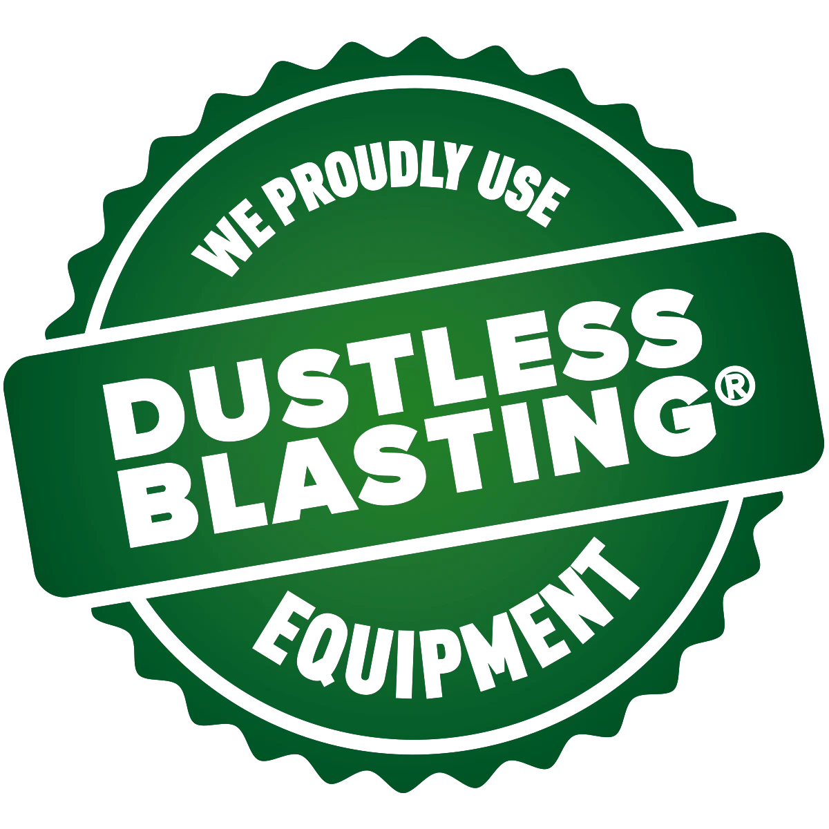 We Proudly Use Dustless Blasting Equipment badge