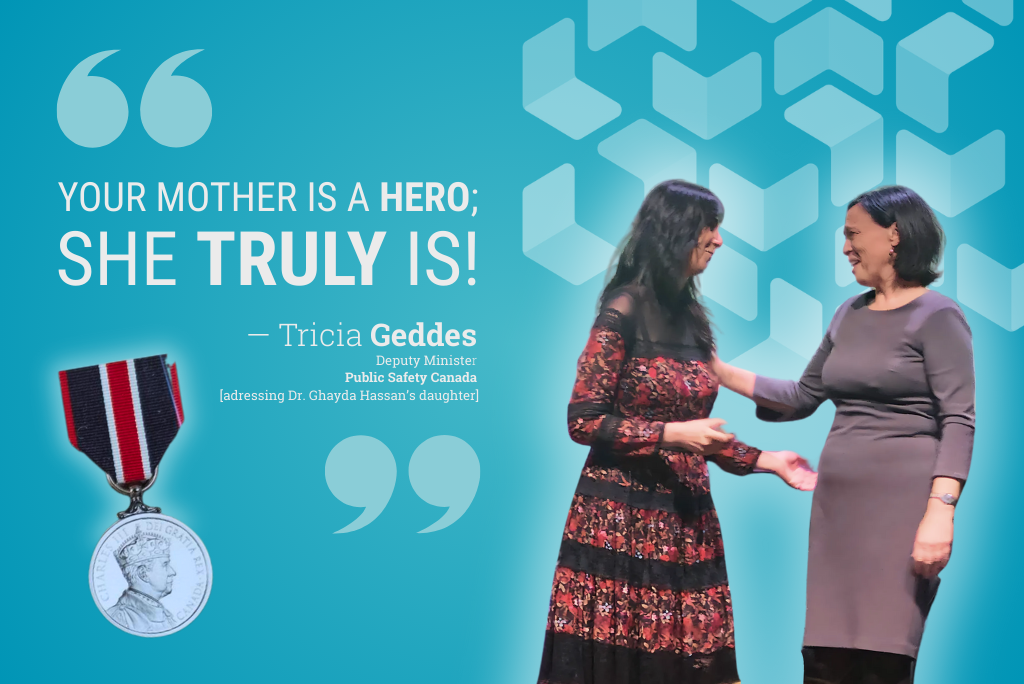 Celebrating Excellence in Violence Prevention : A Medal for Ghayda Hassan!