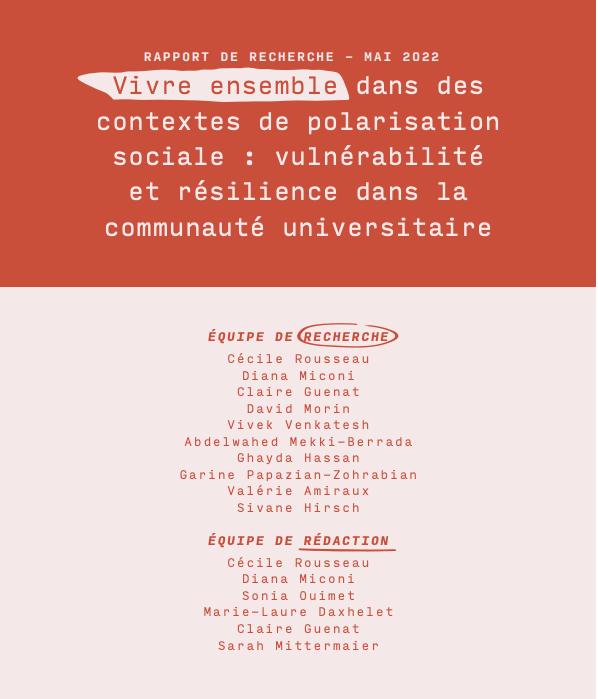 Living Together in socially polarized contexts: vulnerability and resilience in the university community