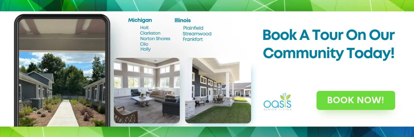 Book a tour at the oasis living