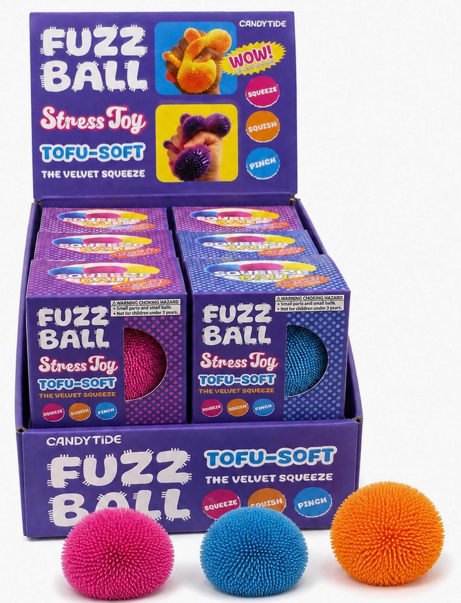 Fuzz Ball Stress Toy - Tofu Soft Velvet Squeeze