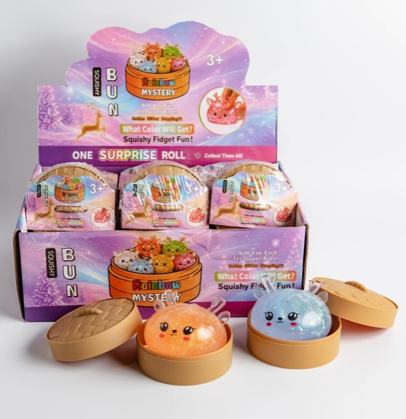 Reindeer Rainbow Mystery Squishy Bun Roll