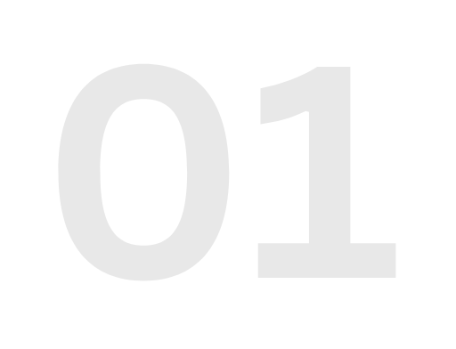 The image contains a large, transparent number '01' on a light background.