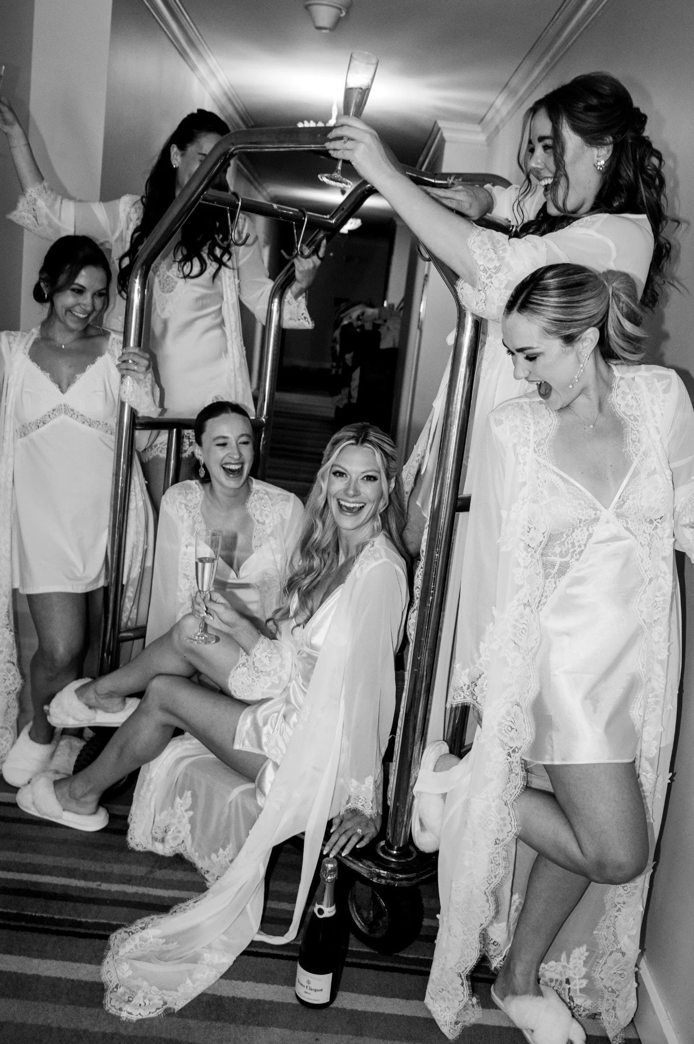 casa-marina-bride-bridesmaids-champagne-black-white.jpg