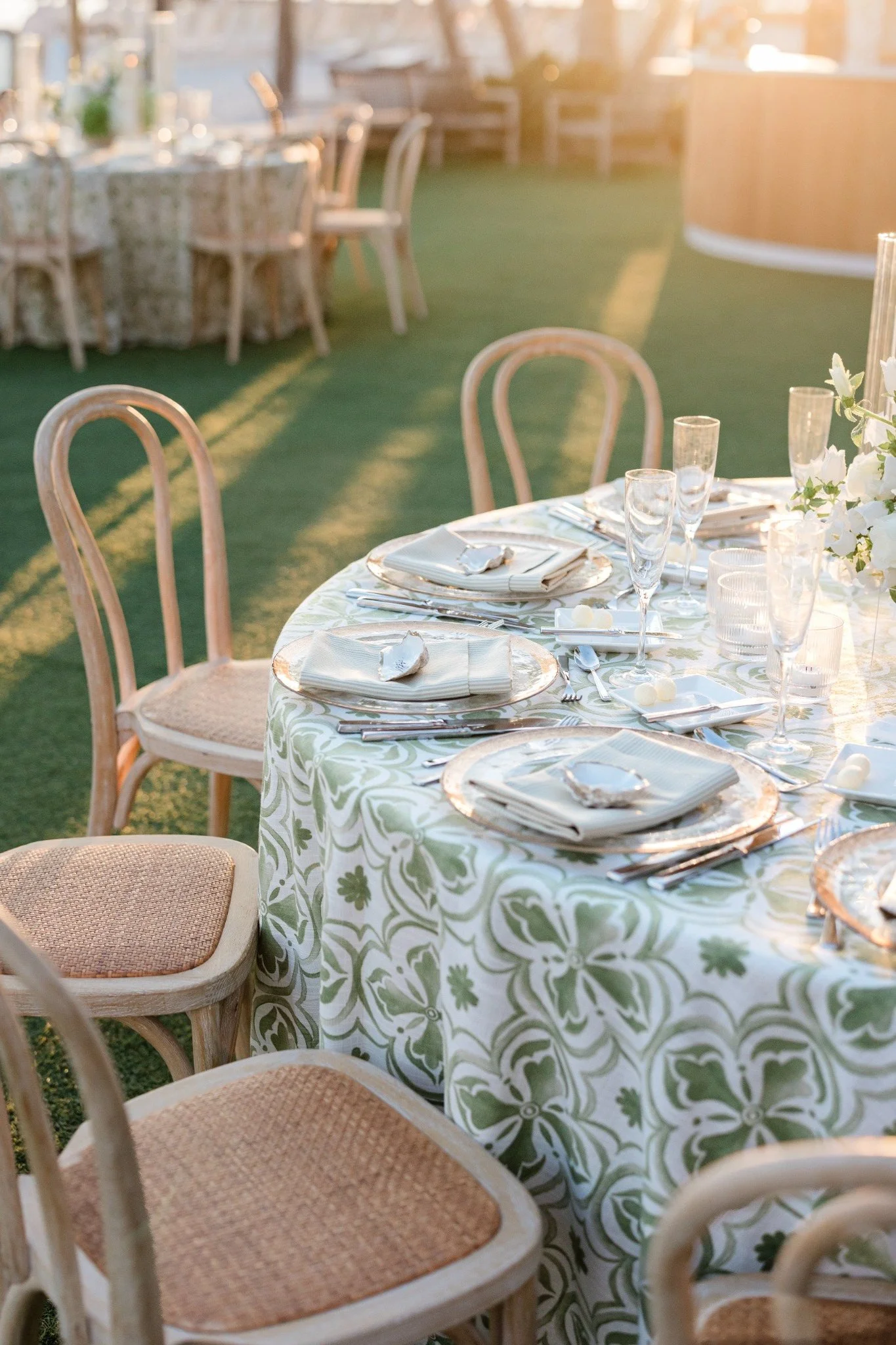 casa-marina-wedding-reception-green-patterned-linens.jpg