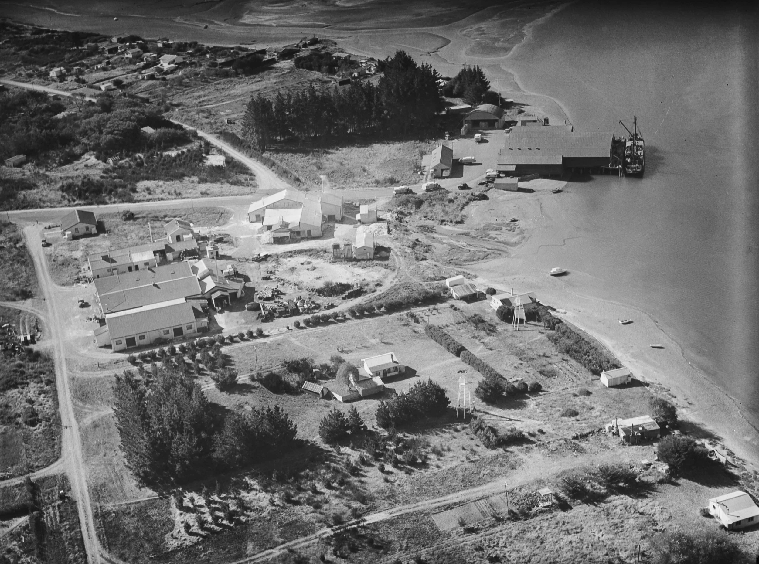 Historic arial photograph of Mapua Wharf