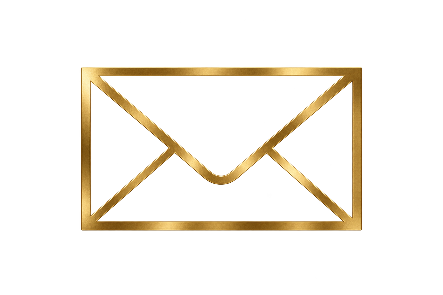 A gold-colored envelope icon representing email communication.