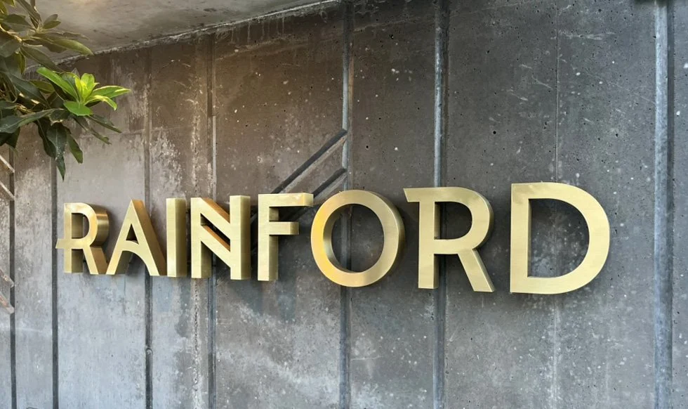 Brass plated channel letters