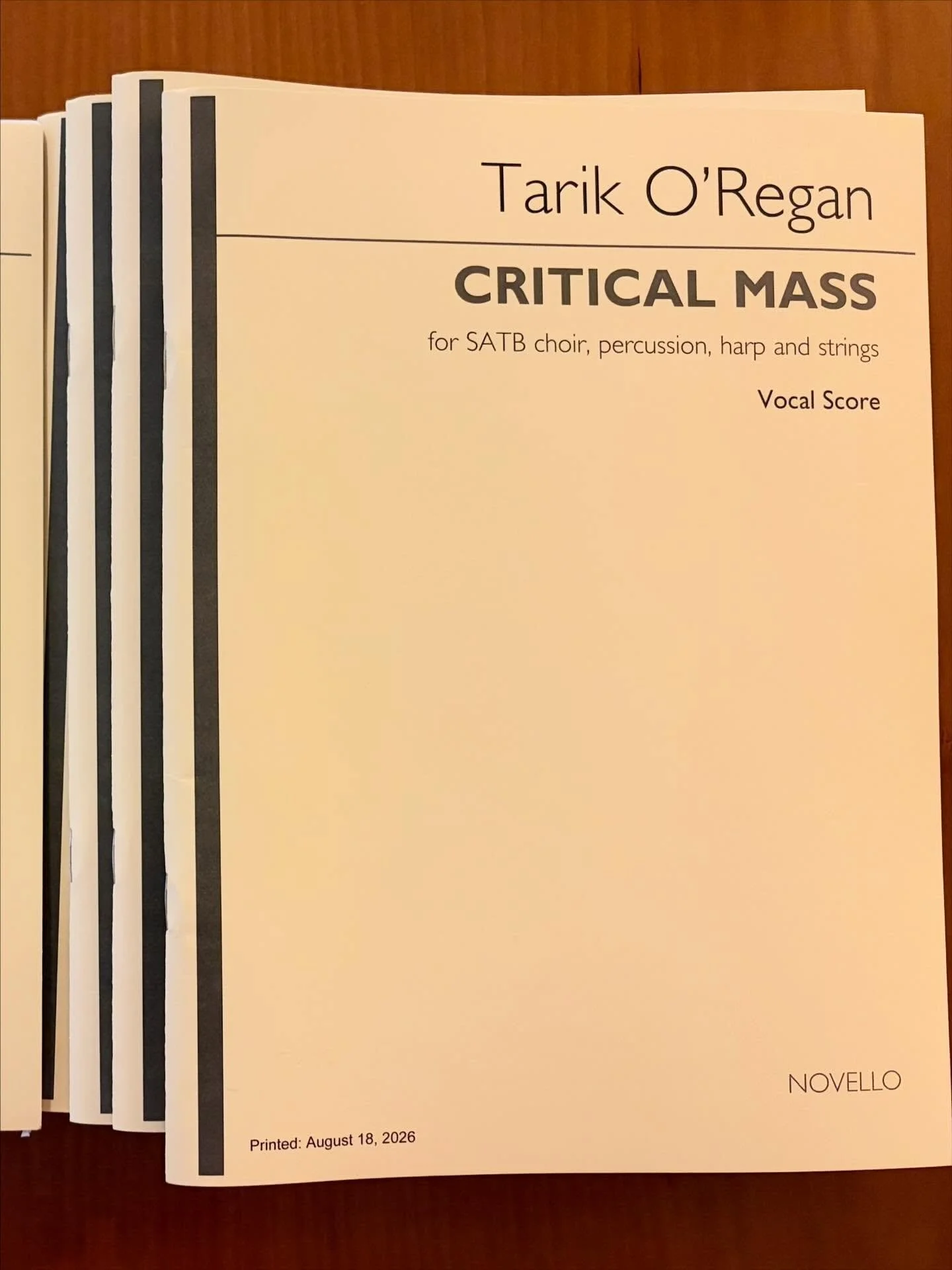 The countdown to @citychoirdc &lsquo;s 26-27 season opener continues with the East Coast Premiere of Tarik O&rsquo;Regan&rsquo;s Critical Mass! Look at these brand new scores - can&rsquo;t wait to start working on this powerful piece.