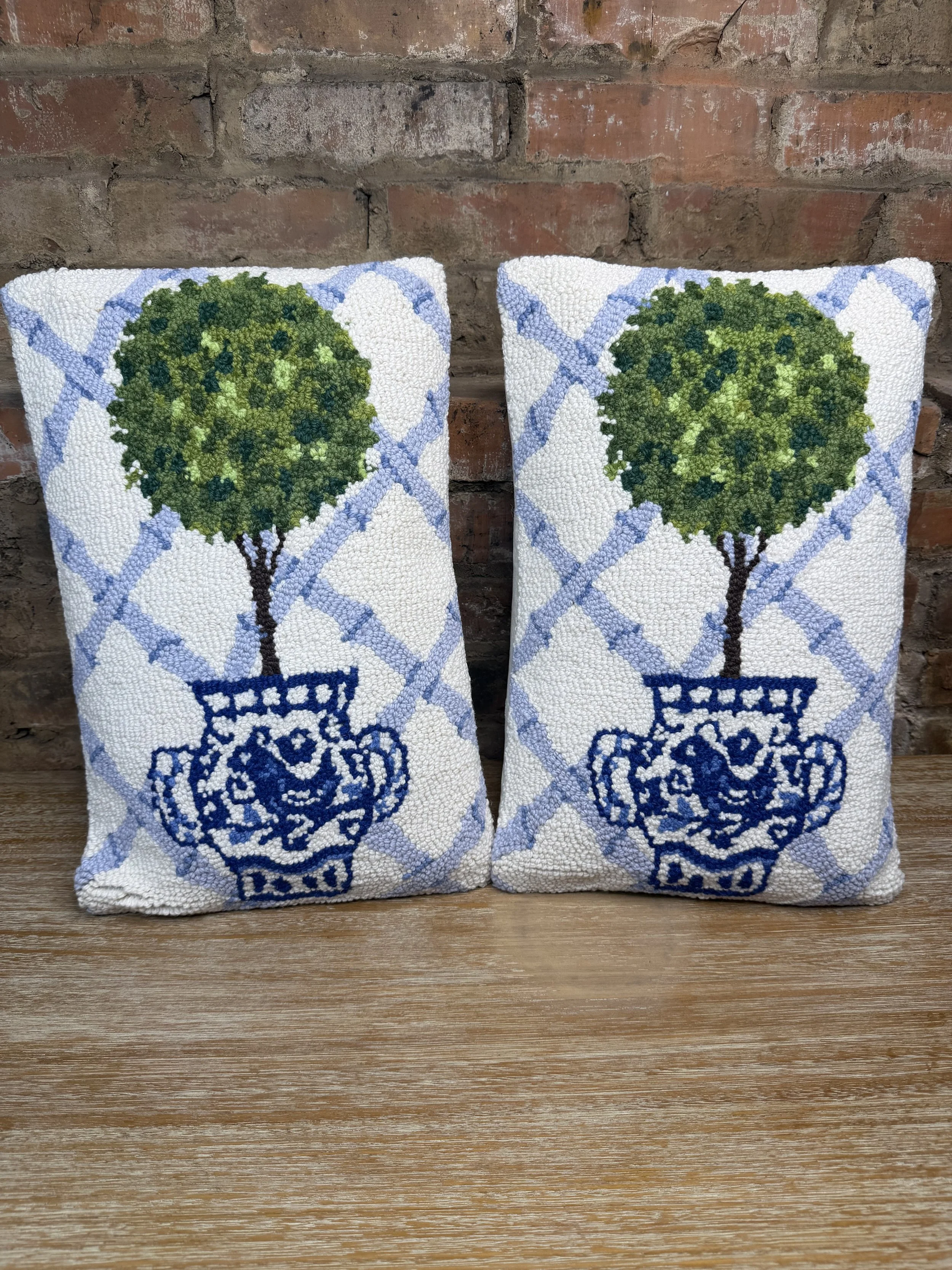 Ball Topiary Hook Pillow Set of 2