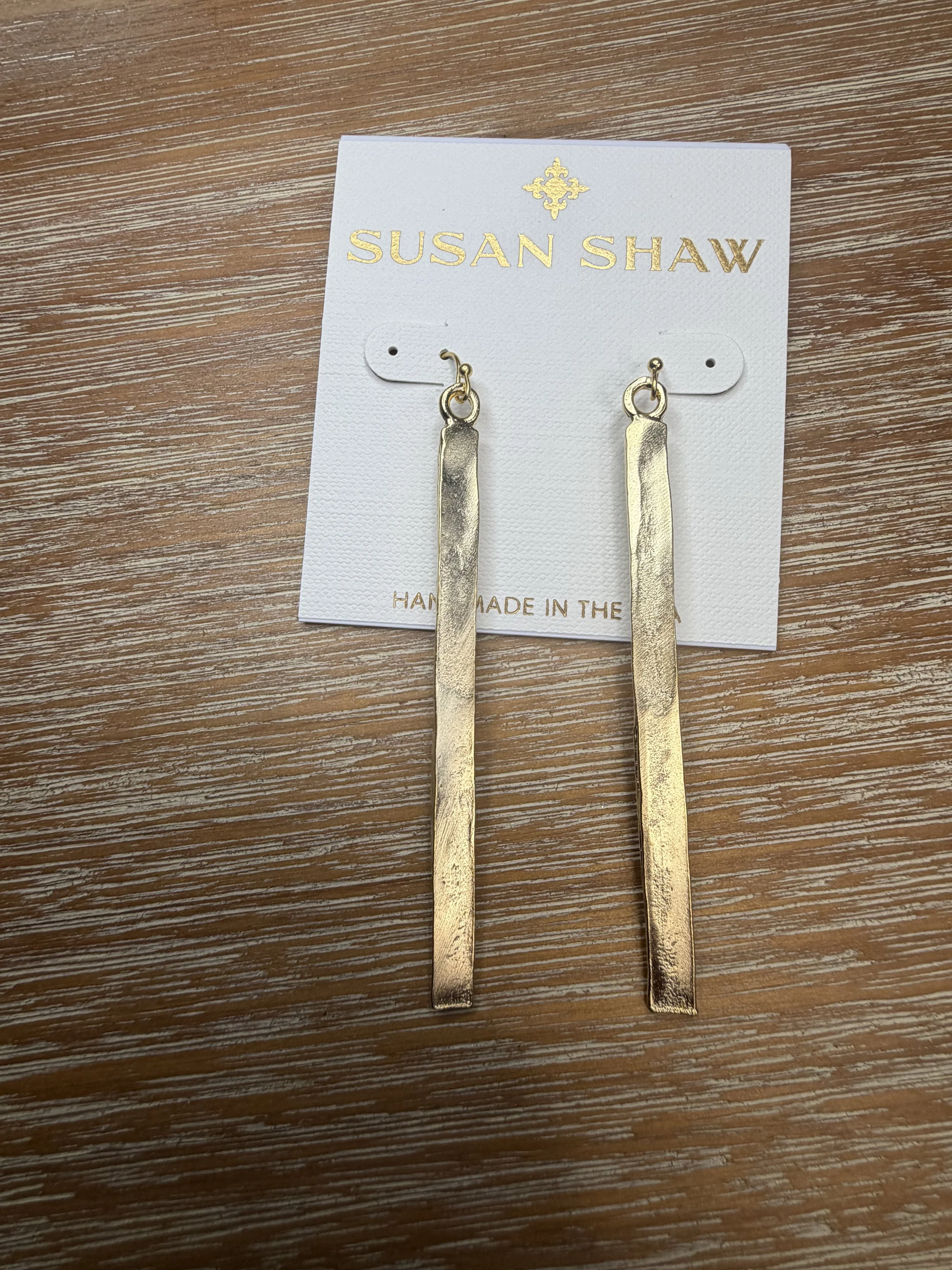 Gold Bar Earrings