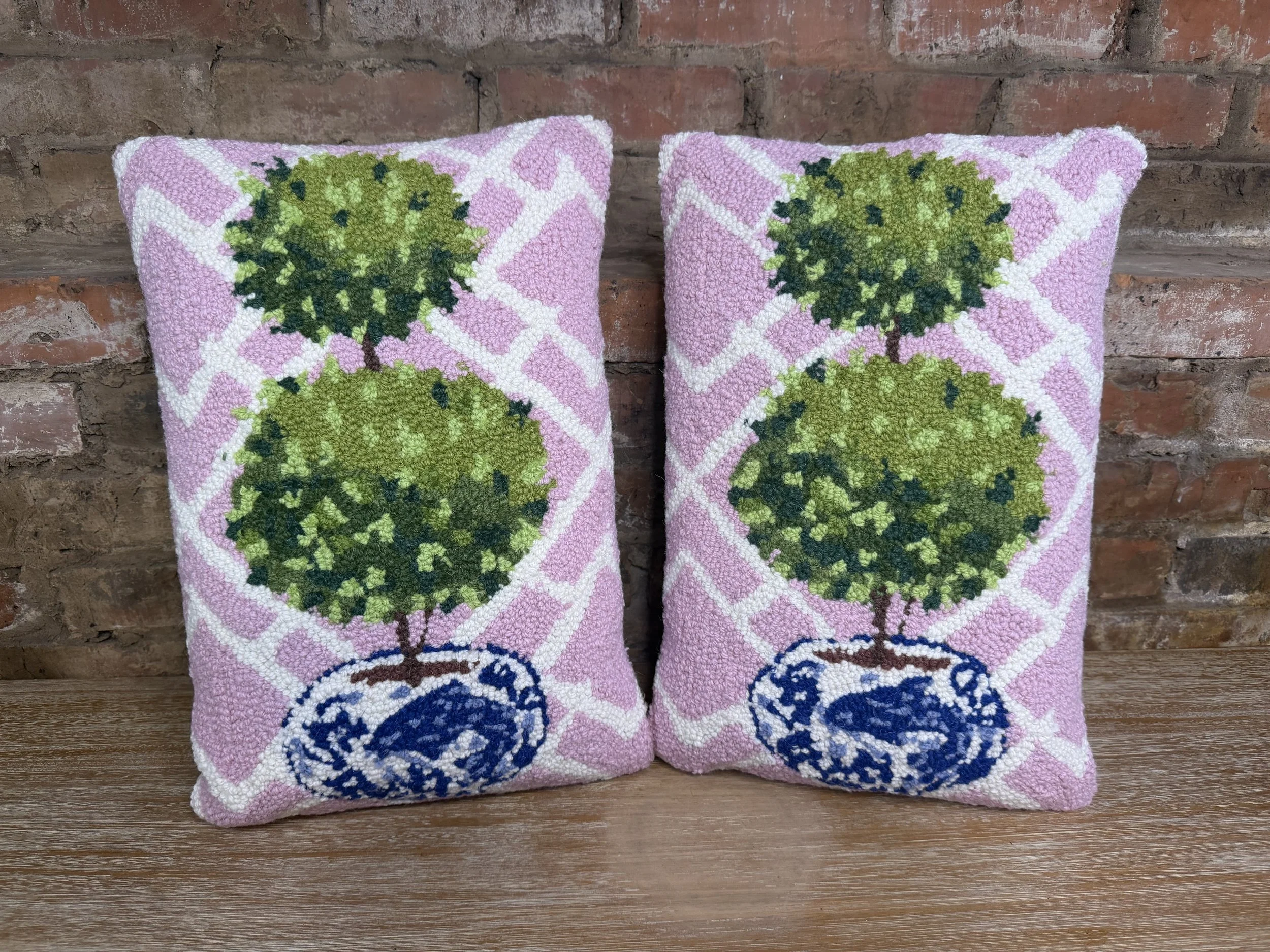 Topiary Hook Pillow Set of 2