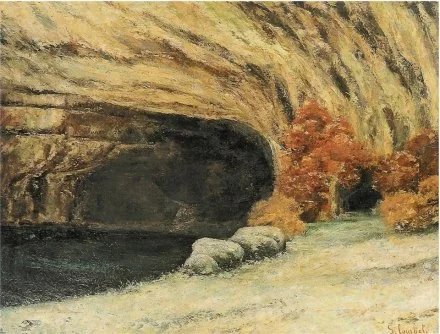 Grotte de la Source Enneige (c. 1866) by Gustave Courbet 