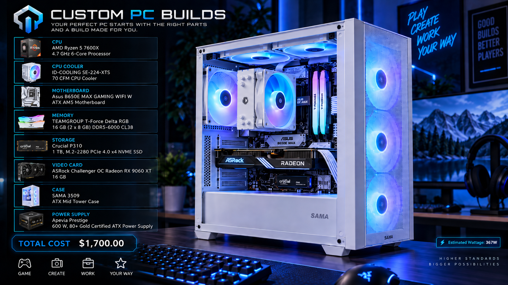 White gaming pc