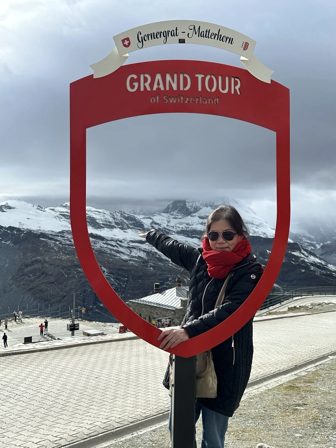 Tracy Ling at Gornergrat in the Swiss Alps, with the Matterhorn in the background