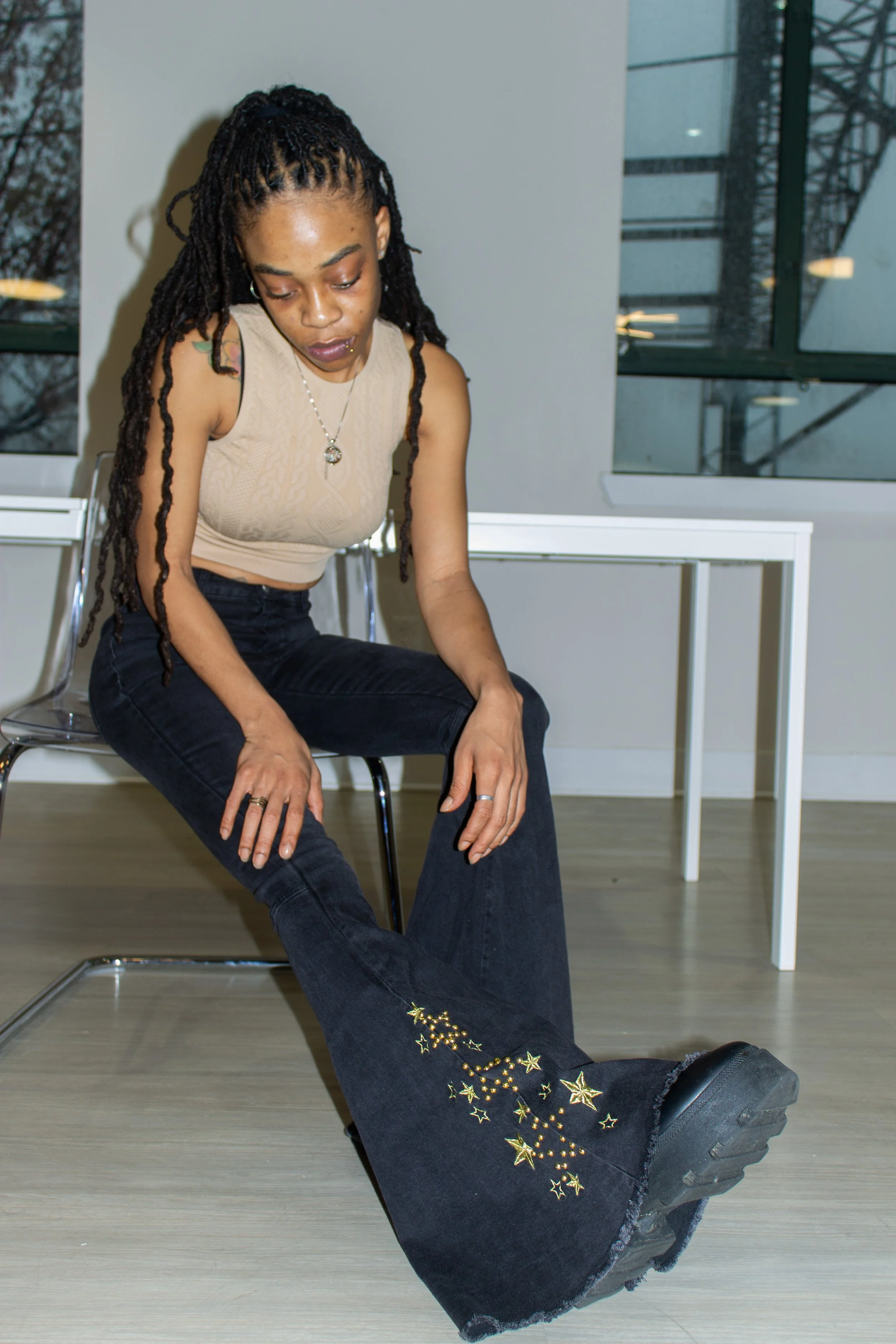 Star Embroiled Jeans