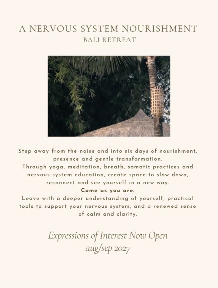 Something that has been sitting on my heart for many years is slowly coming to life&hellip;..

After spending recent time in West Bali and experiencing @yama.balian personally, we couldn&rsquo;t think of a more beautiful place to create this retreat.