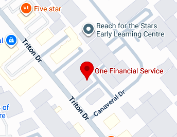 Map showing location of One Financial Service