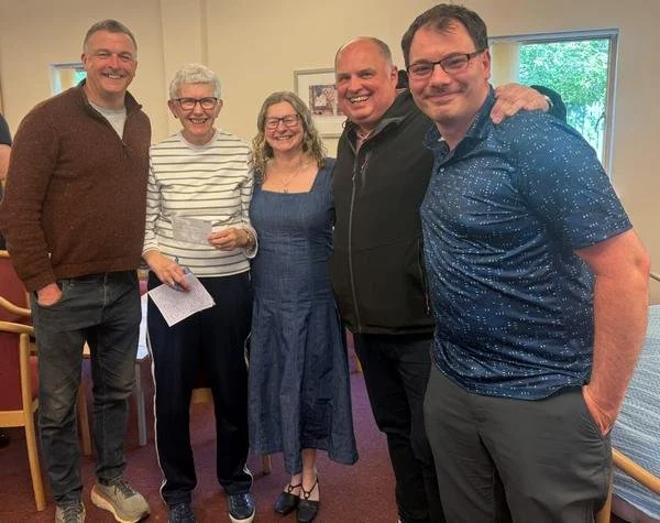 Andrew Harborow, Tom Bagnall, Nikki Traynor & Steven Funai, joint winners of the Silver Prize in the Cowan Cup Swiss Pairs.