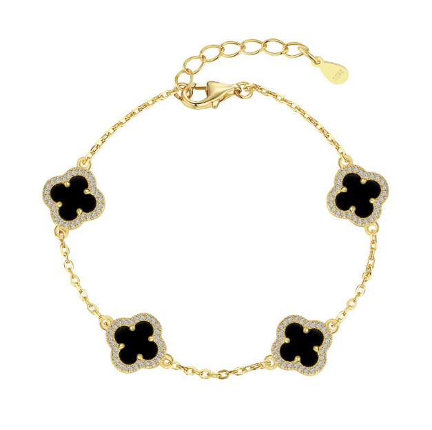 S925 Sterling Silver Four-leaf Clover Bracelets
