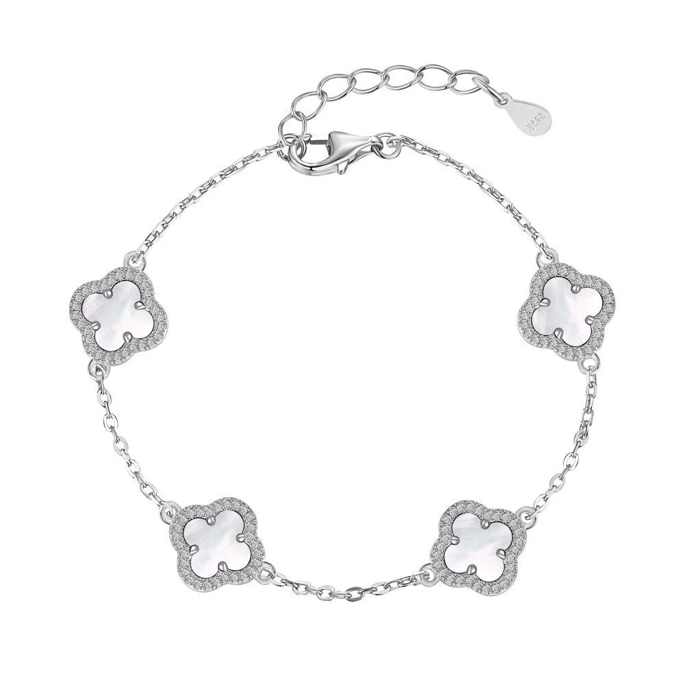 S925 Sterling Silver Four-leaf Clover Bracelets
