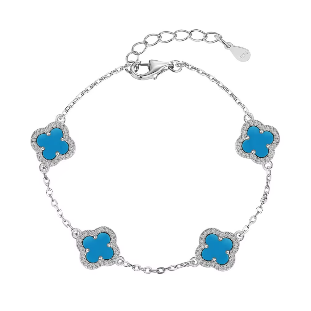S925 Sterling Silver Four-leaf Clover Bracelets