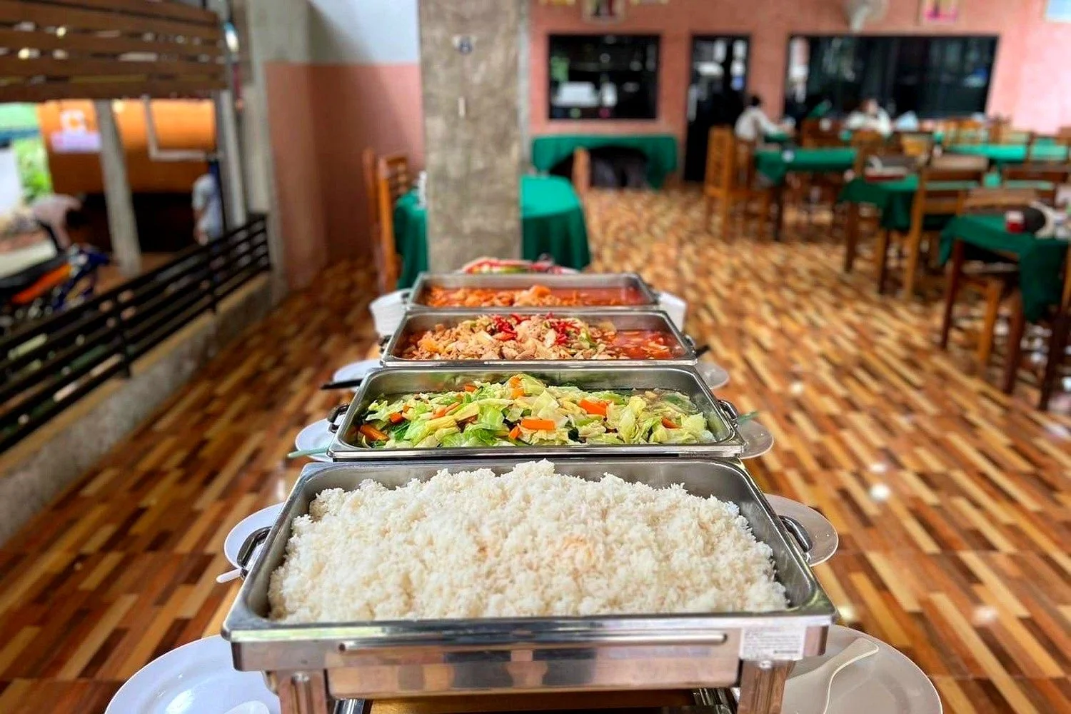 Buffet lunch at a local restaurant
