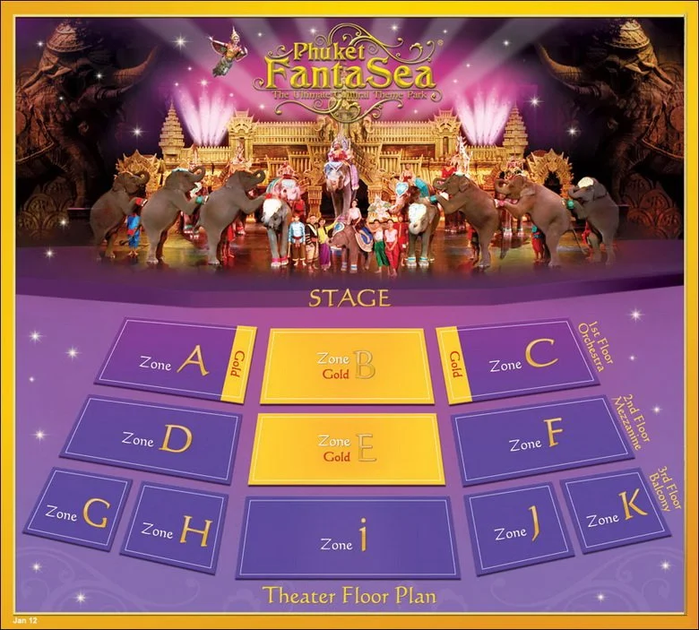 Phuket Fantasea Show - Show + Gold Seat