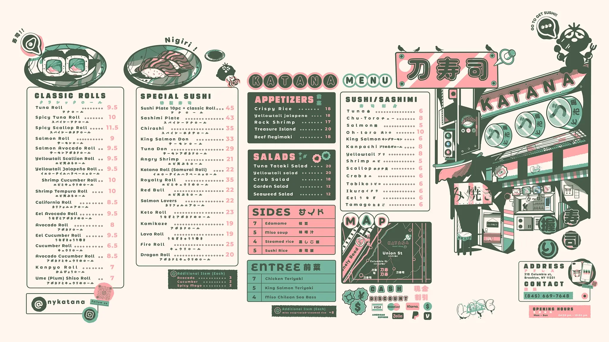Katana Sushi Shop Menu