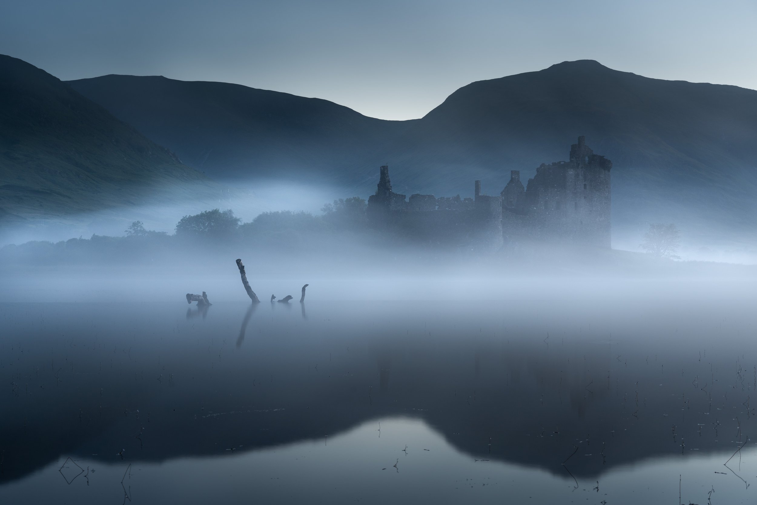 Kilchurn Castle on a very moody morning in June.