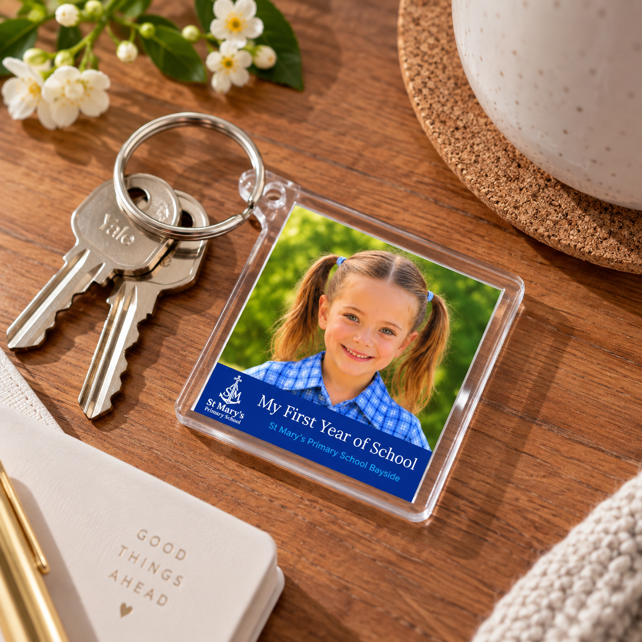 Double-Sided Photo Keyring