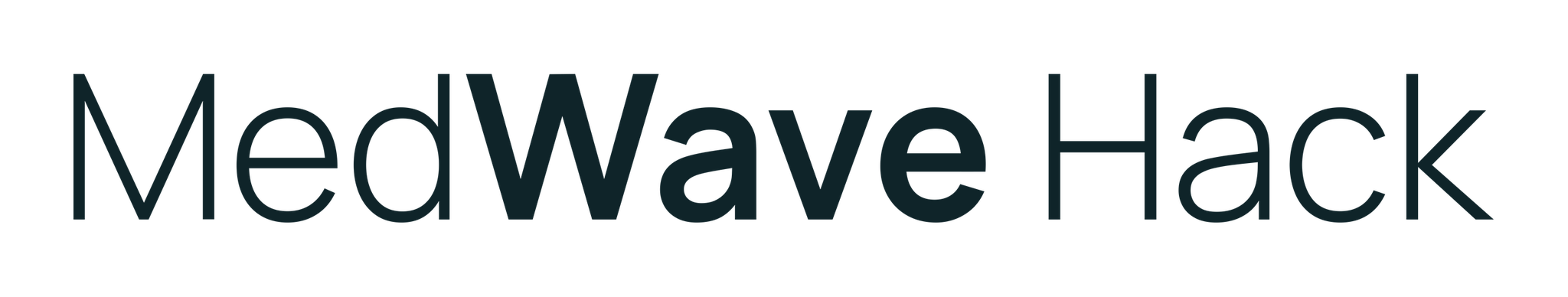 Text reading 'MedWave Hack' in black font