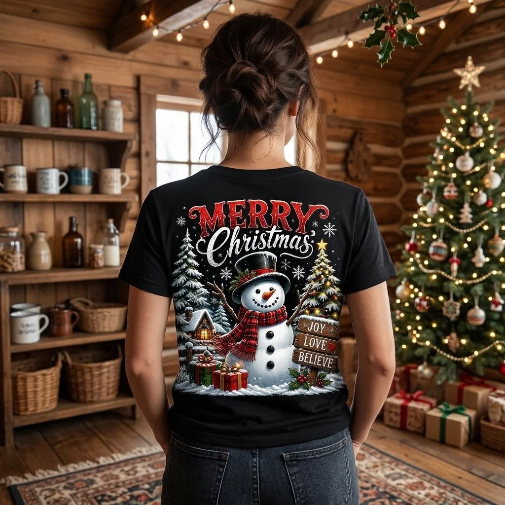 Merry Christmas Snowman T-Shirt.jpg