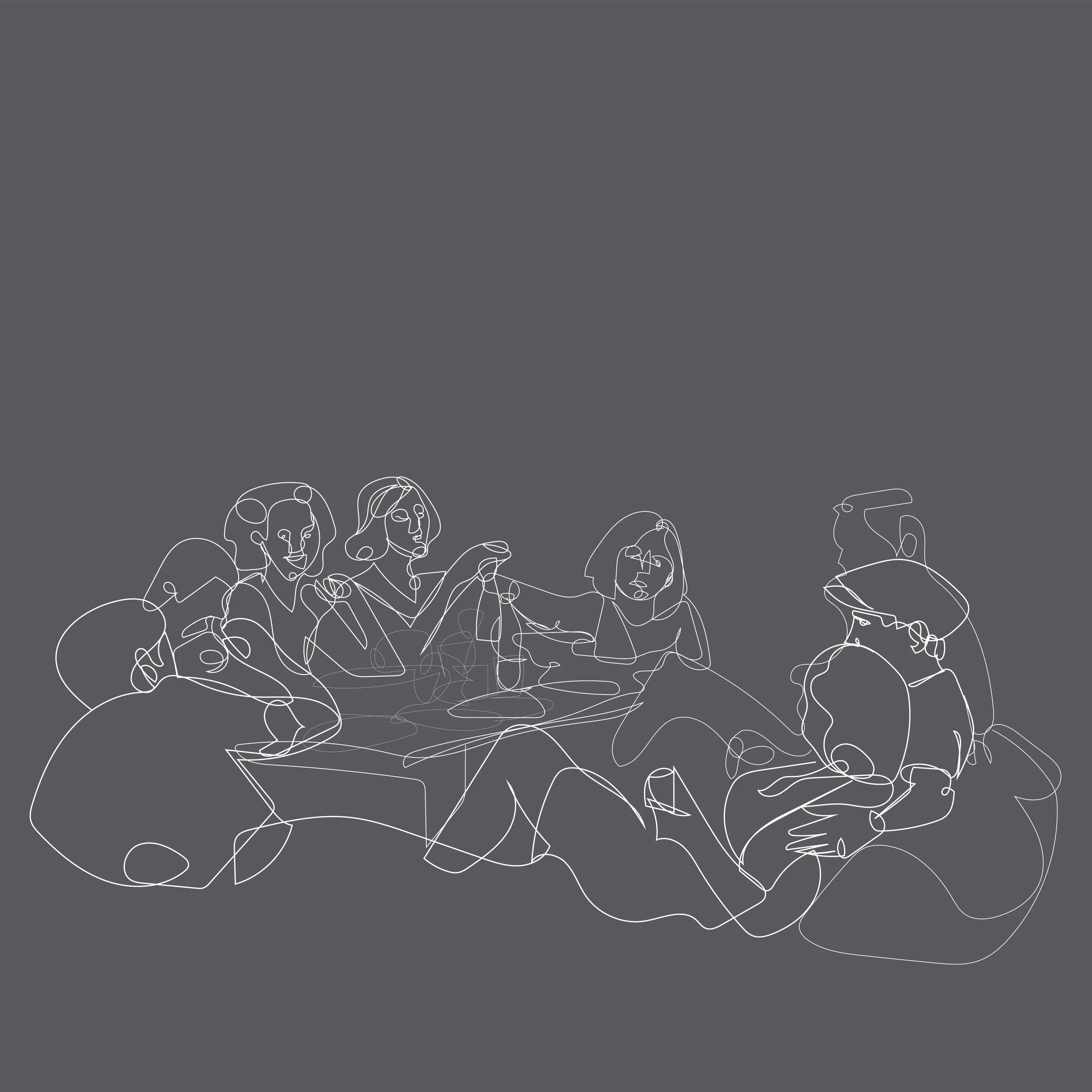 Dinner with friends print