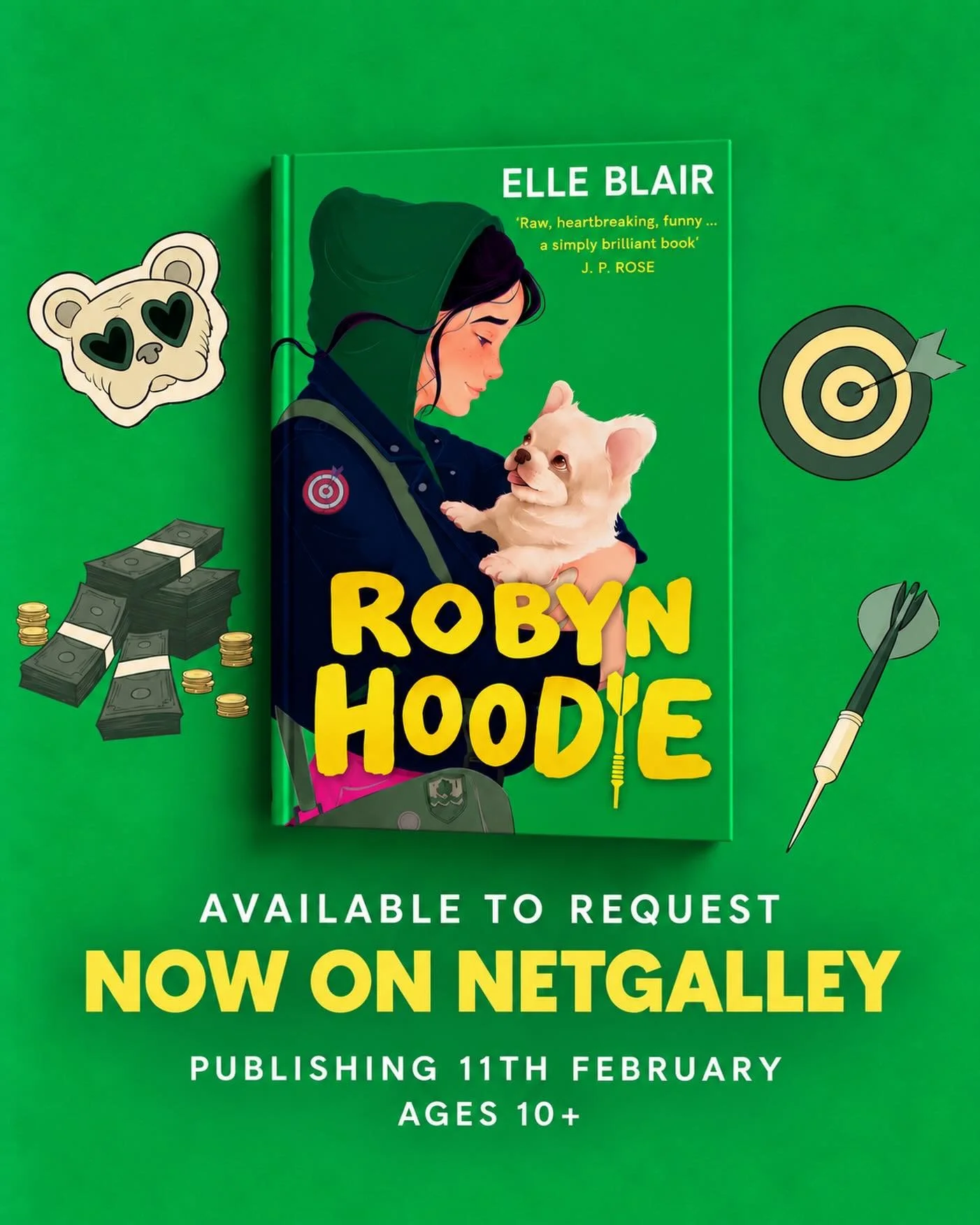 ROBYN HOODIE is now available to request on NetGalley 🎯

If you&rsquo;re a reviewer, bookseller, librarian, teacher or NetGalley reader, I&rsquo;d absolutely LOVE you to meet Robyn before my children&rsquo;s debut publishes on 11th February with @an