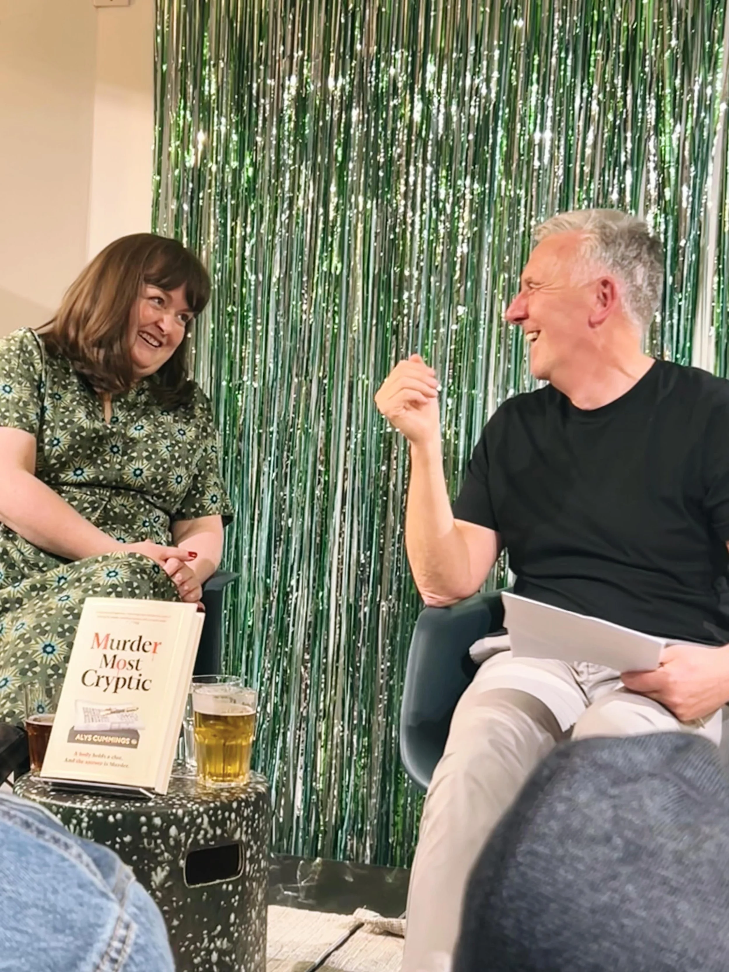 BIG congratulations to fellow North East crime writer, @alyseliza, whose debut murder mystery MURDER MOST CRYPTIC is out in the world! 

It was such a joy to be at her launch at our local indie bookshop The Bound, hilariously chaired by @trevorwood58