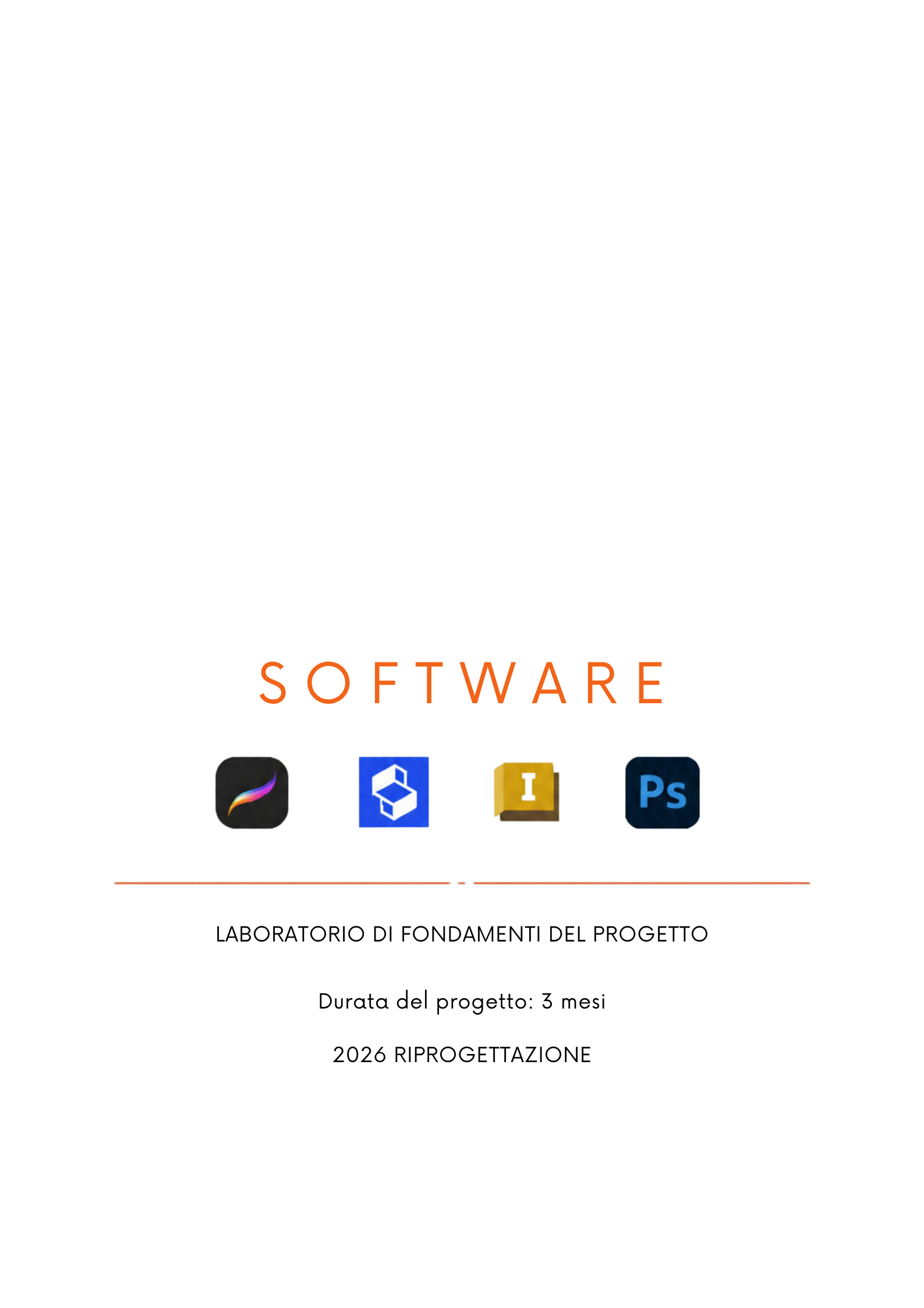 Schermata desktop con applicazioni di editing grafico, tra cui Procreate, Autodesk, Adobe Illustrator e Photoshop.