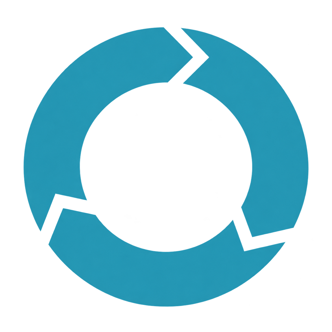A 3D blue recycling symbol with a clock at the center, symbolizing recycling time or process.