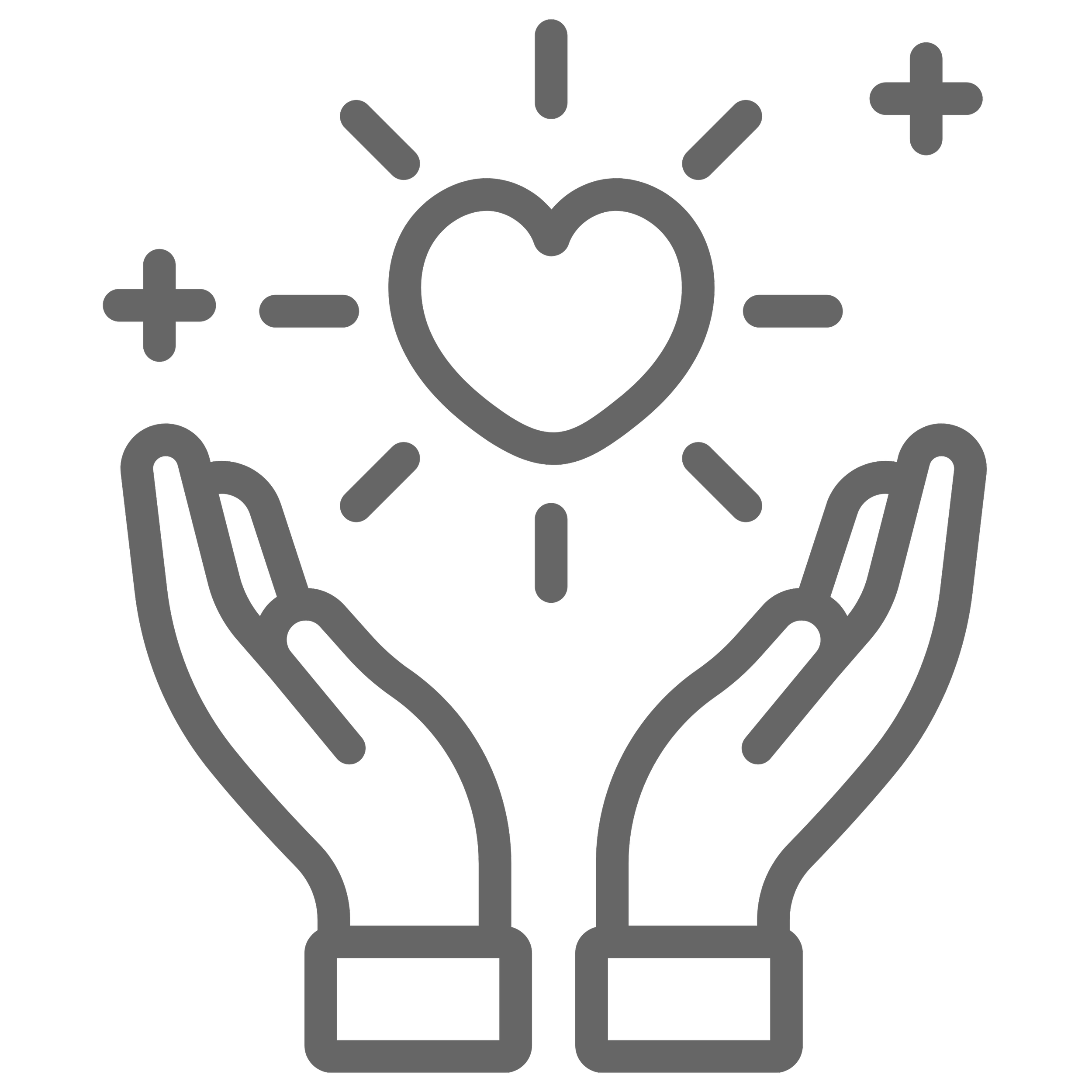 An icon of two hands holding a heart