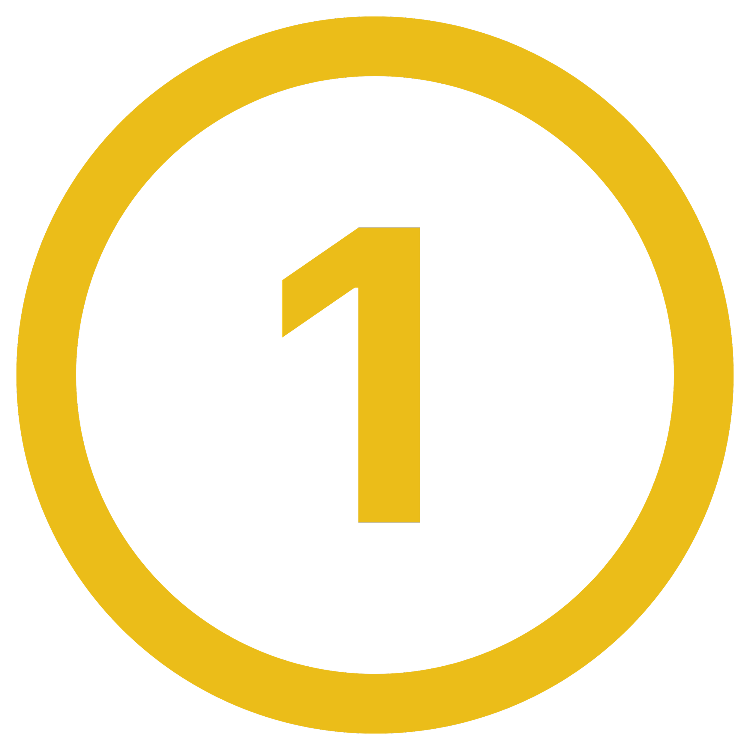Number one in a circle