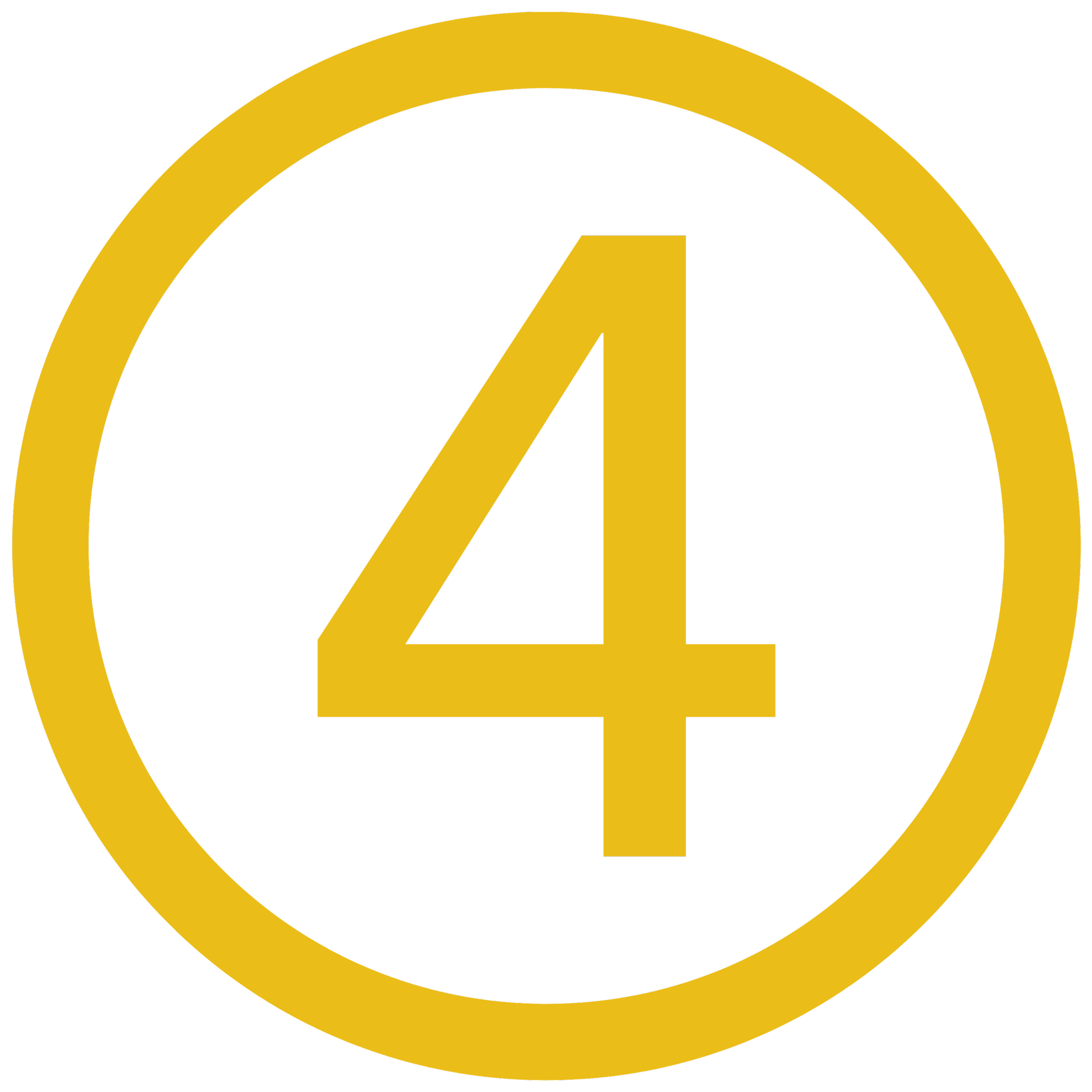 Number four in a circle