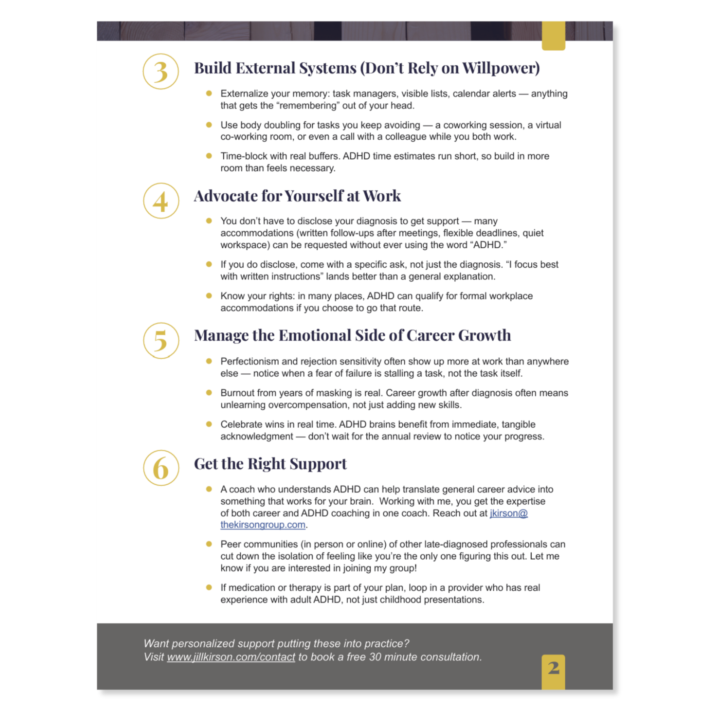 Image of the document "Strategic Career Management for Late Diagnosed Women with ADHD"
